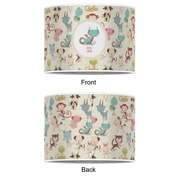 Chinese Zodiac 12" Drum Lampshade - APPROVAL (Poly Film)