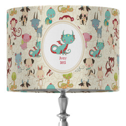 Chinese Zodiac 16" Drum Lamp Shade - Fabric (Personalized)