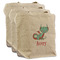 Chinese Zodiac 3 Reusable Cotton Grocery Bags - Front View