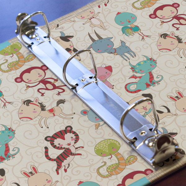 Chinese Zodiac 3 Ring Binders - Full Wrap - 1" - DETAIL
