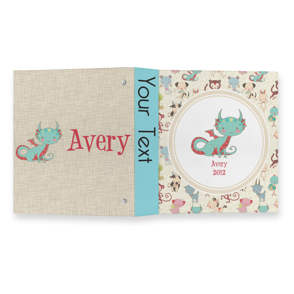 Chinese Zodiac 3 Ring Binders - Full Wrap - 1" - OPEN OUTSIDE