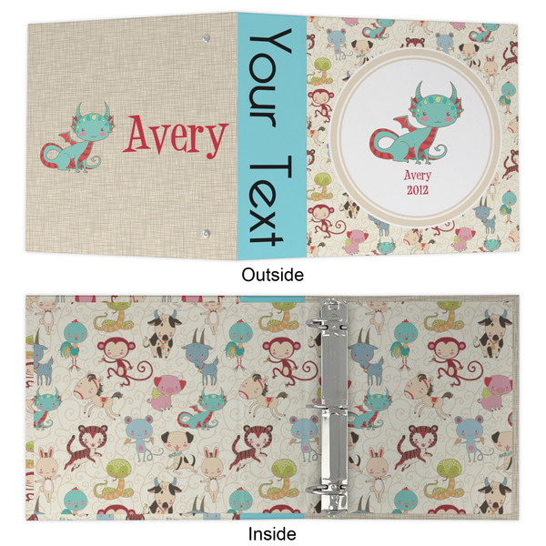 Chinese Zodiac 3 Ring Binders - Full Wrap - 2" - APPROVAL