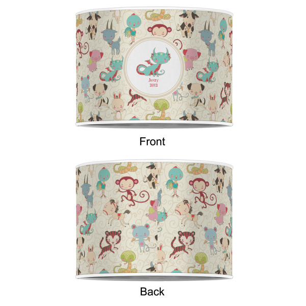 Chinese Zodiac 8" Drum Lampshade - APPROVAL (Poly Film)