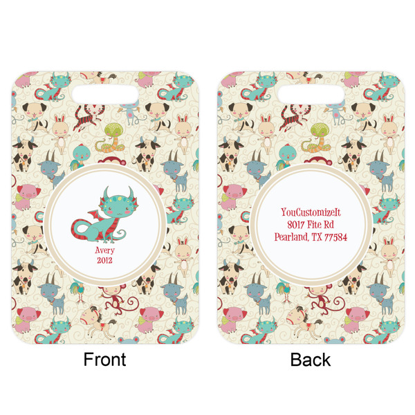 Chinese Zodiac Aluminum Luggage Tag (Front + Back)