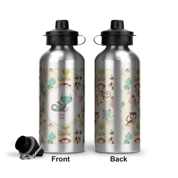 Chinese Zodiac Aluminum Water Bottle - Front and Back