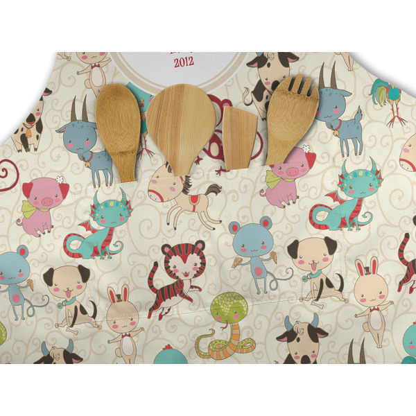 Chinese Zodiac Apron - Pocket Detail with Props