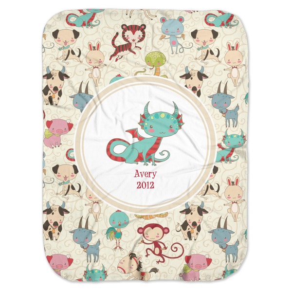 Custom Chinese Zodiac Baby Swaddling Blanket (Personalized)