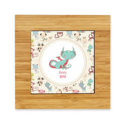 Chinese Zodiac Bamboo Trivet with Ceramic Tile Insert (Personalized)