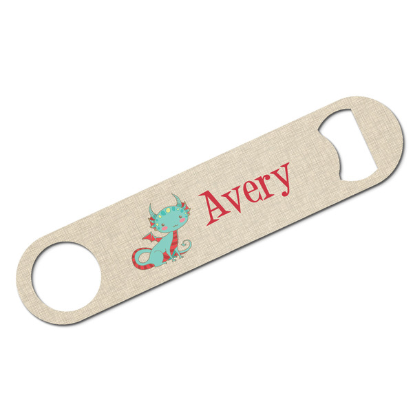 Custom Chinese Zodiac Bar Bottle Opener - White w/ Name or Text