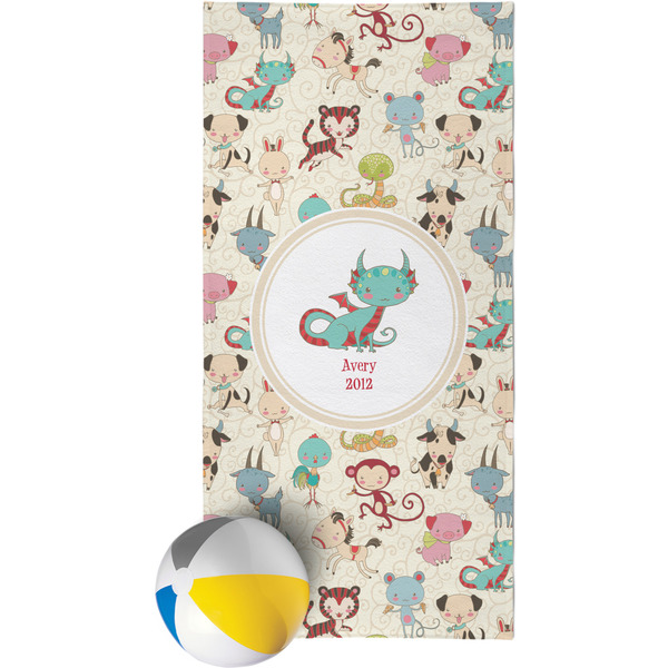 Custom Chinese Zodiac Beach Towel (Personalized)