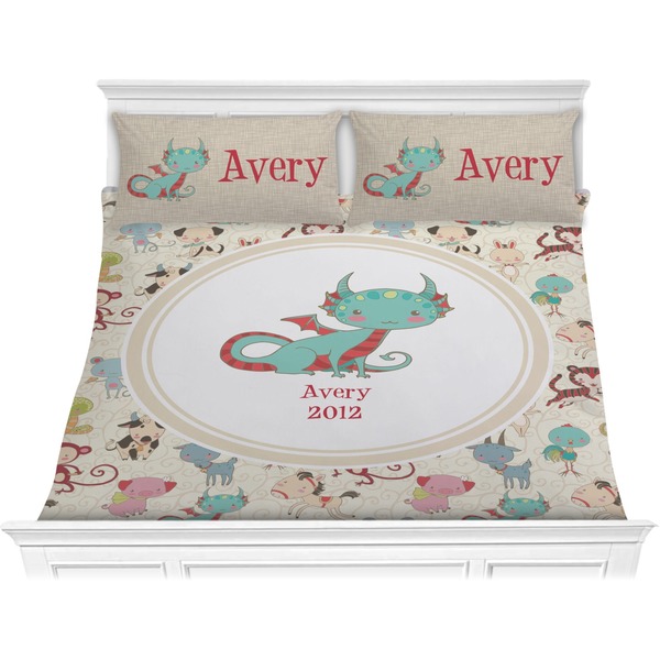 Custom Chinese Zodiac Comforter Set - King (Personalized)