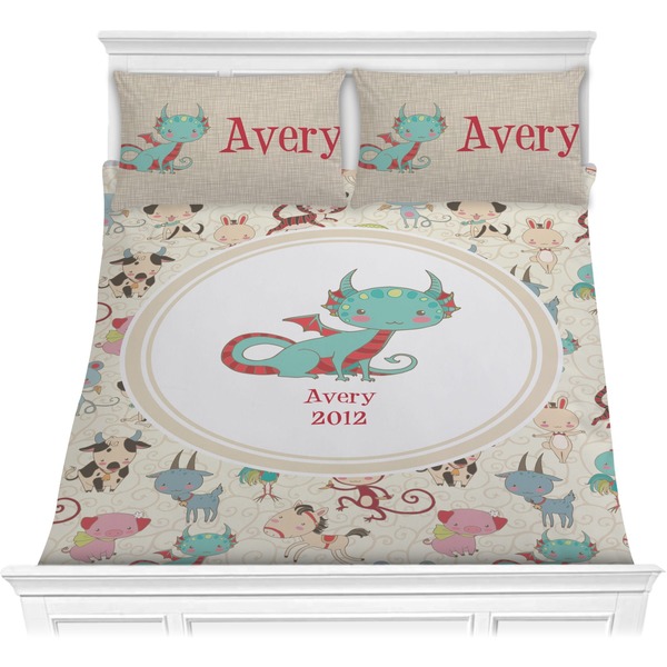 Custom Chinese Zodiac Comforter Set - Full / Queen (Personalized)