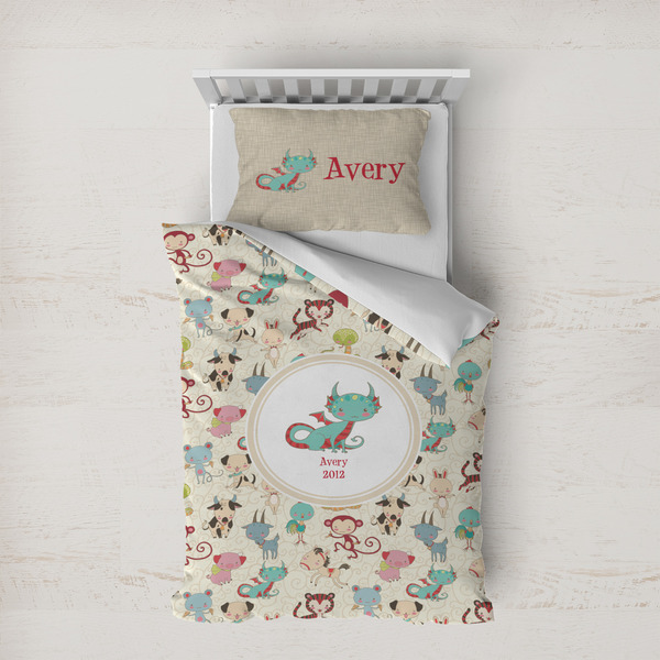 Custom Chinese Zodiac Duvet Cover Set - Twin XL (Personalized)