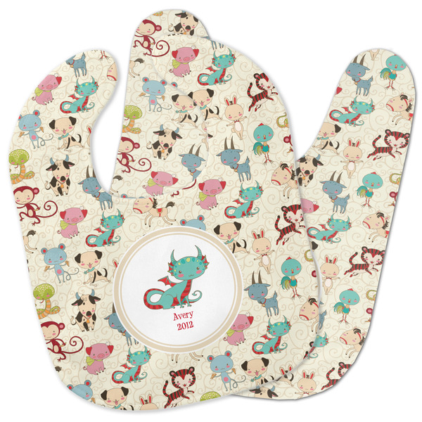 Custom Chinese Zodiac Baby Bib w/ Name or Text