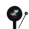 Chinese Zodiac 7" Round Plastic Stir Sticks - Black - Double Sided (Personalized)
