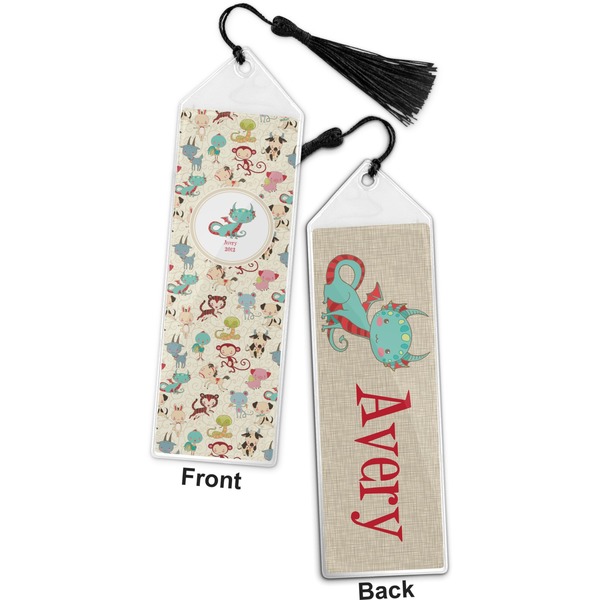 Chinese Zodiac Bookmark with tassel - Front and Back
