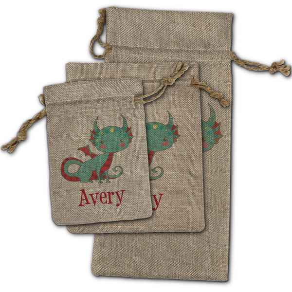 Chinese Zodiac Burlap Gift Bags - (PARENT MAIN) All Three
