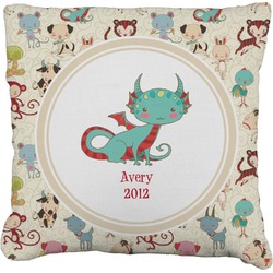 Chinese Zodiac Faux-Linen Throw Pillow 18" (Personalized)