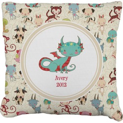 Chinese Zodiac Faux-Linen Throw Pillow 20" (Personalized)