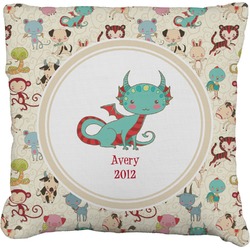 Chinese Zodiac Faux-Linen Throw Pillow 26" (Personalized)
