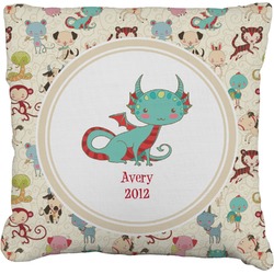Chinese Zodiac Faux-Linen Throw Pillow (Personalized)