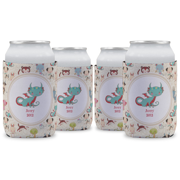 Custom Chinese Zodiac Can Cooler (12 oz) - Set of 4 w/ Name or Text