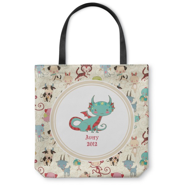 Custom Chinese Zodiac Canvas Tote Bag - Large - 18"x18" (Personalized)