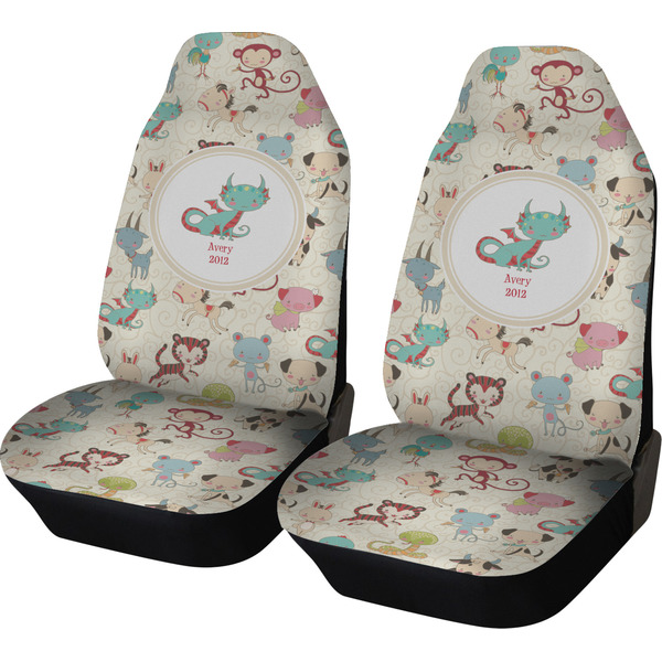 Custom Chinese Zodiac Car Seat Covers (Set of Two) (Personalized)