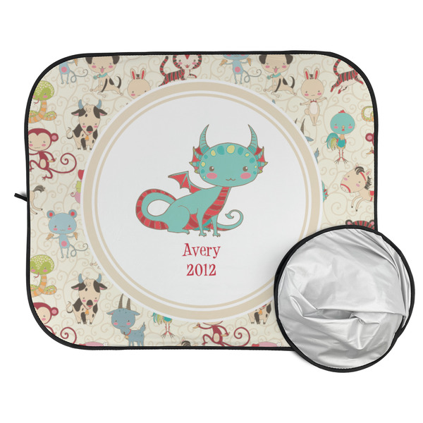 Chinese Zodiac Car Sun Shades - FOLDED & UNFOLDED