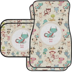 Chinese Zodiac Car Floor Mats Set - 2 Front & 2 Back (Personalized)