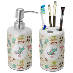 Chinese Zodiac Ceramic Bathroom Accessories Set (Personalized)