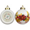 Chinese Zodiac Ceramic Christmas Ornament - Poinsettias (APPROVAL)