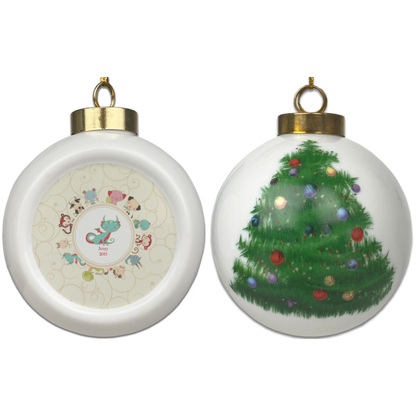 Chinese Zodiac Ceramic Christmas Ornament - X-Mas Tree (APPROVAL)