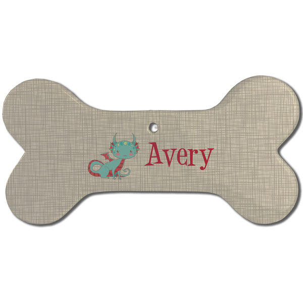 Chinese Zodiac Ceramic Flat Ornament - Bone Front