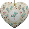 Chinese Zodiac Heart Ceramic Ornament w/ Name or Text