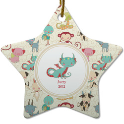 Chinese Zodiac Star Ceramic Ornament w/ Name or Text