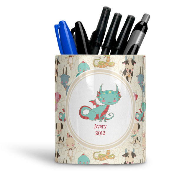 Custom Chinese Zodiac Ceramic Pen Holder