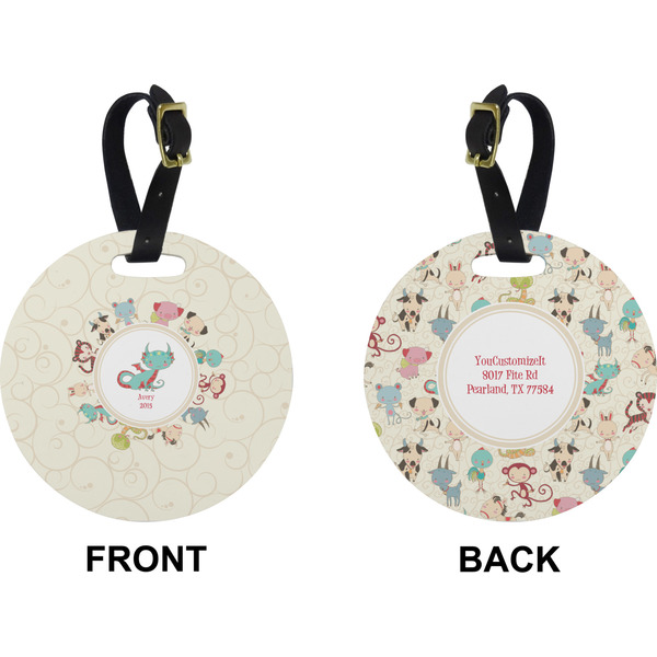 Chinese Zodiac Circle Luggage Tag (Front + Back)