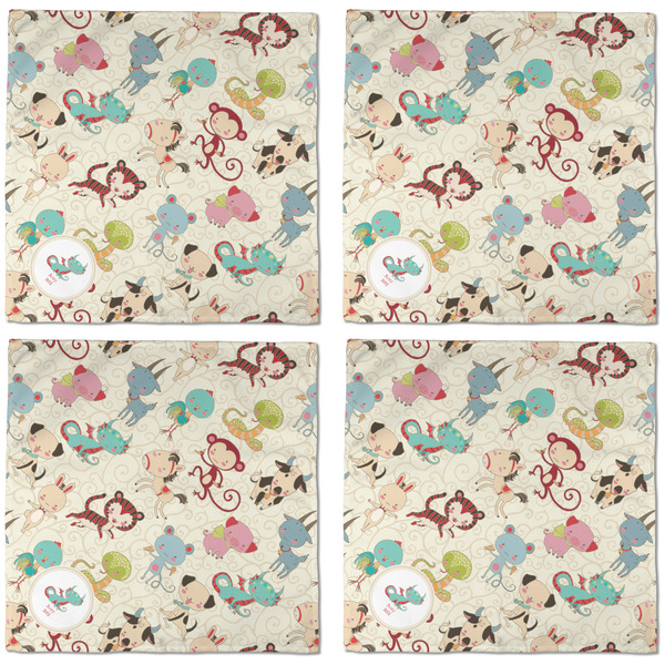 Chinese Zodiac Cloth Napkins - Personalized Dinner (APPROVAL) Set of 4