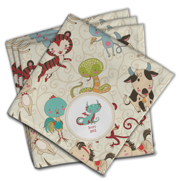 Custom Chinese Zodiac Cloth Napkins (Set of 4) (Personalized)