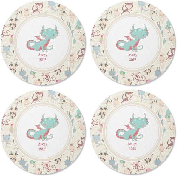 Chinese Zodiac Coaster Round Rubber Back - Apvl