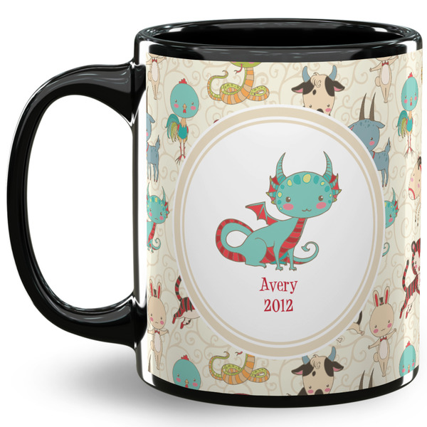 Custom Chinese Zodiac 11 Oz Coffee Mug - Black (Personalized)