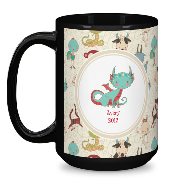 Chinese Zodiac Coffee Mug - 15 oz - Black