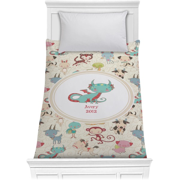 Custom Chinese Zodiac Comforter - Twin (Personalized)