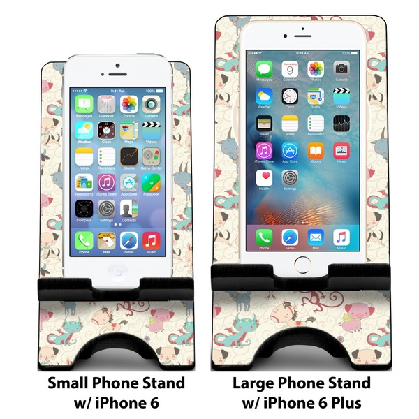 Chinese Zodiac Compare Phone Stand Sizes - with iPhones