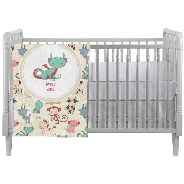 Custom Chinese Zodiac Crib Comforter / Quilt (Personalized)