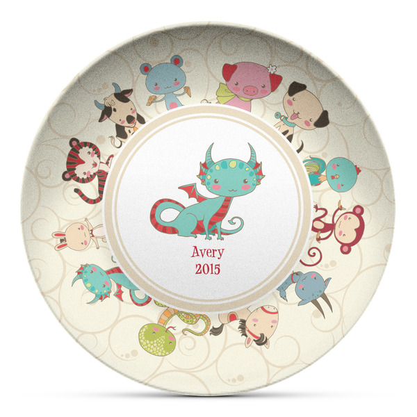 Custom Chinese Zodiac Microwave Safe Plastic Plate - Composite Polymer (Personalized)