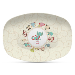 Chinese Zodiac Plastic Platter - Microwave & Oven Safe Composite Polymer (Personalized)