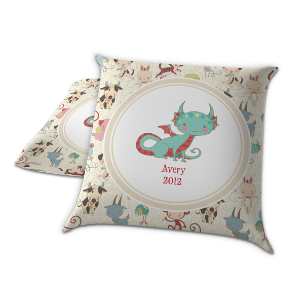 Chinese Zodiac Decorative Pillow Case - TWO