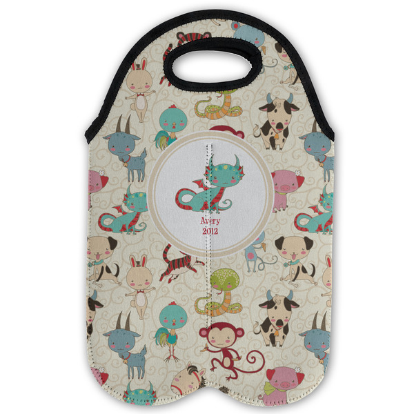 Chinese Zodiac Double Wine Tote - Flat (new)